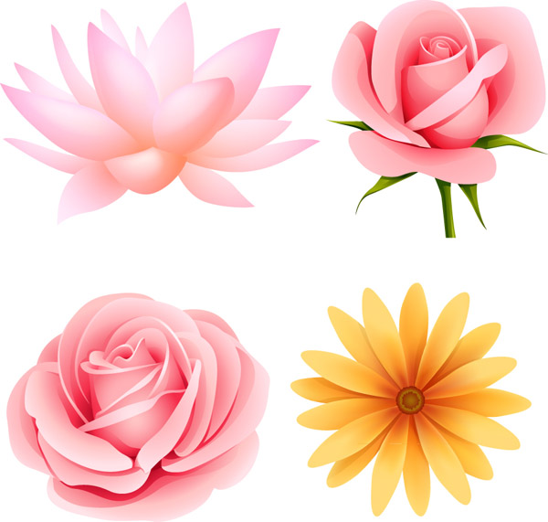 free vector Beautiful small flowers vector 4